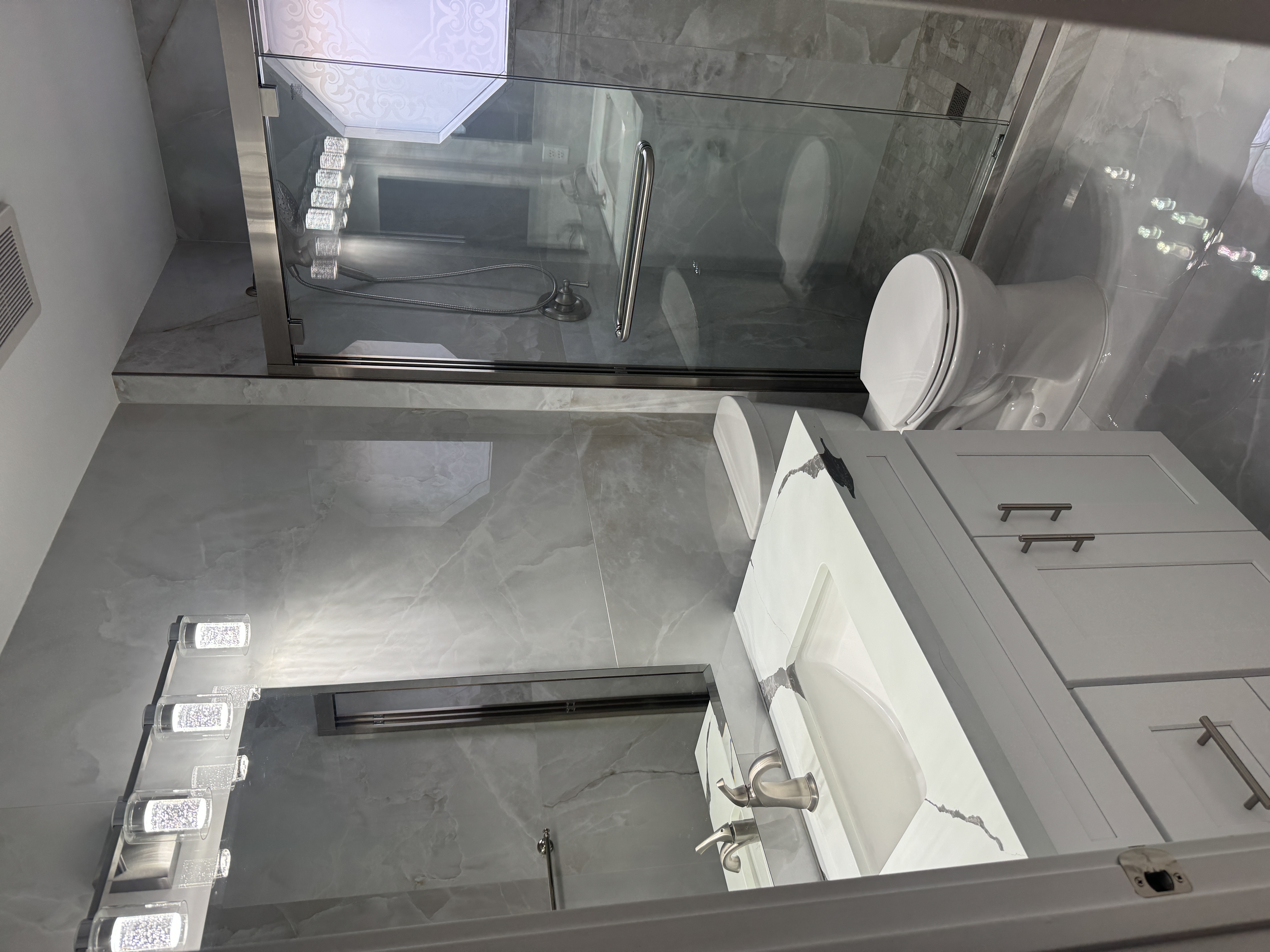 Walk-in shower installation