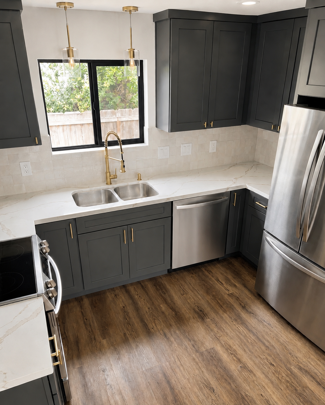 Modern kitchen renovation with custom cabinetry