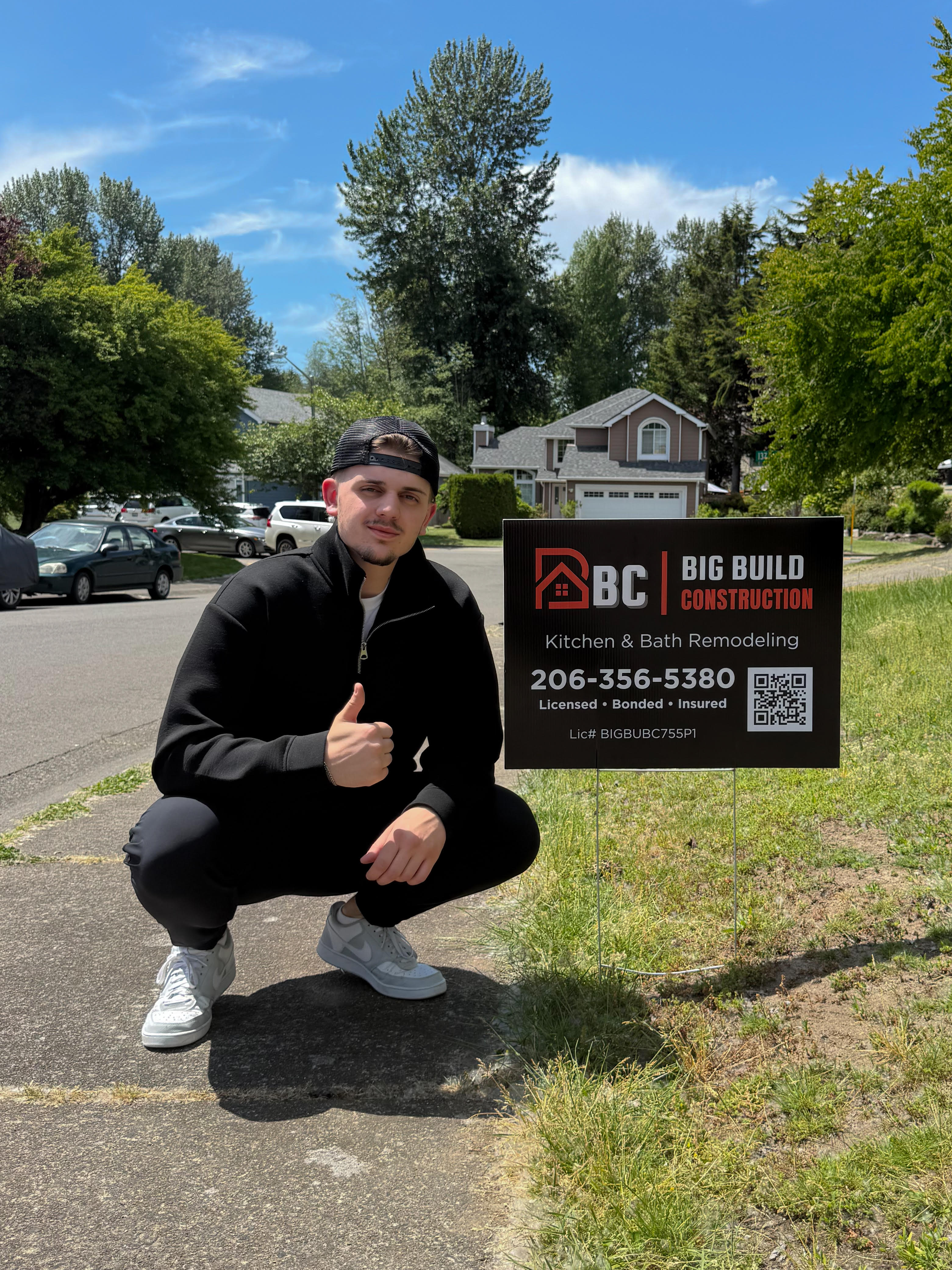 Big Build Construction yard sign